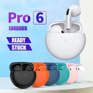 Original Air Pro 6 TWS Wireless Headphones with Mic Tws Fone Bluetooth Earphones Sport Earbuds Running Headset for Huawei Xiaomi All Smartphone