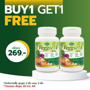 [ซื้อ 1 แถม 1] ผักเม็ด 14 ชนิด Veggie 14 เคล พาร์สเลย์ แครอท บีทรูต มะเขือเทศ กะหล่ำปลีแดง ฟักทอง ผักอัดเม็ด ผักแคปซูล เดอะ เนเจอร์ THE NATURE