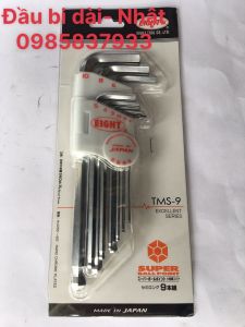 [Freeship +quà tặng 19k] Bộ lục giác 9 chiếc đầu bi dài TMS-9 Eight Nhật tại Máy cầm tay NTT bảo hành dài hạn dùng vặn ốc chìm tuổi thọ cao