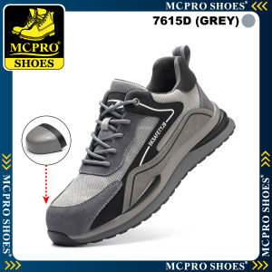 MCPRO Safety Shoes Wear-Resistant Anti-Smashing Anti-Piercing Protective Steel Toe Cap Non-Slip Comfortable Lightweight Work Shoes - 7615 (Black) / 7615D (Grey)