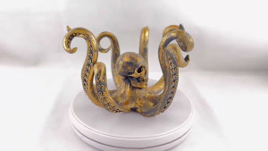 Halloween Unique Tentacles Skull Animal Sculpture Cup Holders Resins Ornament Hanging Hook for Home and Office Decors
