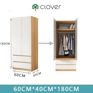 Wooden wardrobe family bedroom simple assembly large cabinet  for clothes Combined wardrobe Track drawer wardrobe