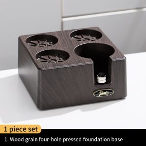 BINCOO Espresso Coffee Tamper Base Multi-Functional Storage Powder Receiving Ring Set Handle Place Holder Tamper and Distributor Set 51MM/58MM