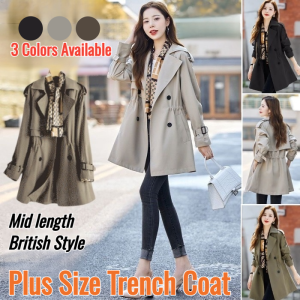 Long Coat Utility Functions Jacket Smooth and Elegant Lines Mid-length Loose Popularity Business Formal