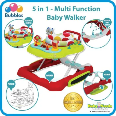 Bubbles 5 in 1 Multi Functional Baby Walker