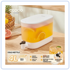 【COZYCASA】Ecoco Cold Kettle / 4L Slim Fridge Cold Water Dispenser/Food-Grade Drink Container