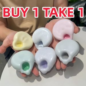 【BUY 1 TAKE 1】Decompression Toy Glutinous Rice Ball Shaped Ice Skin Glutinous Rice Cake Decompression Toy Slow Rebound Stress Reducing Toy