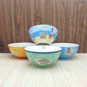 ชาม ชามเซรามิค ลายสัตว์ ขนาด 6.1  นิ้ว  มี 4 ลาย