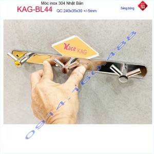 [HCM]Móc inox Kace 3 chấu KAG-BL44 Móc hình V treo đồ SUS304 Nhật Bản sáng bóng dập khuôn cao cấp tuyệt đẹp