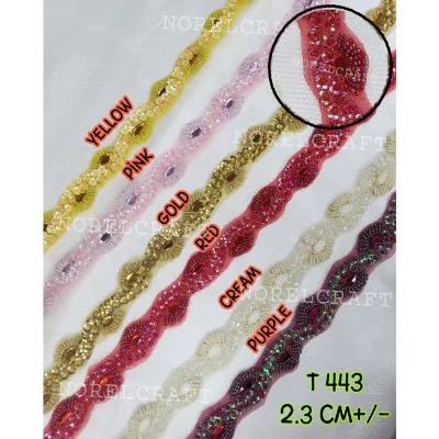 [T-443]1 METER BEADING FLOWER LACE / RENDA MANIK BUNGA/SEQUIN LACE/ RENDA CANTIK/ FLOWER LACE[ READYSTOCK]