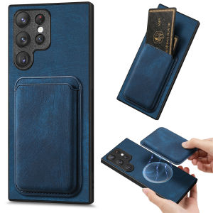 2 IN 1 Magnetic Cards Bag Detachable Vintage Leather Case For Samsung Galaxy S23 Ultra S22 Plus S24 A54 A14 A24 A15 A25 Cover
