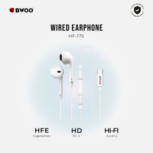 BWOO HF175 USB-C Wired Stereo Gaming Earbuds – Perfect for iPhone 15 High-Fidelity Sound & Ergonomic Design