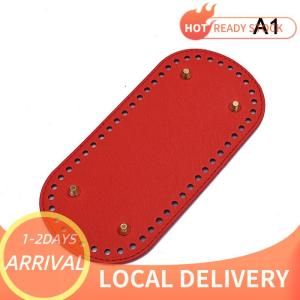🚚Local Delivery🔥 22x10cm Long Bottom for Knitted Bag PU Leather Bag Base Handmade Bottom With Holes Diy Crochet Bag Bottom Accessories