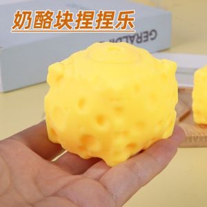 OOC Super Soft Cheese Squeezed Cube 5cm Realistic Slow Rebound Fidget Toy Creative Hand Relax Cheese Stress Ball Office Desk Toy