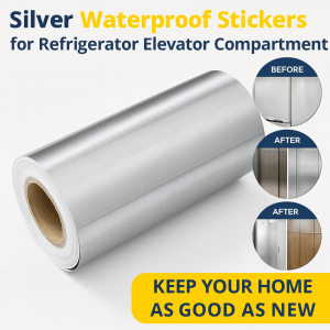 Silver Waterproof Stickers For Refrigerator Metal Brushed Stainless Steel Stickers Imitation Stainless Steel Stickers 银色不锈钢贴纸