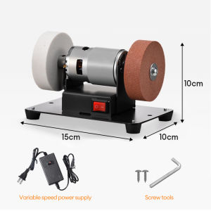 100W 7-speed Mini Bench Grinder Knife grinder Electric Blade Sharpener with 2 Ceramic Grinding Wheel Powerful Bench Grinding Machine for Metal/ Wood/ Knife Dual Wheel Polishing Grinding Machine