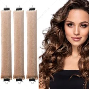 3Pcs No Heat Curling Iron Metal Hook Rubber Lazy Curling Iron Artifact Sleeping Big Wave Curling Iron