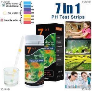 [COD] FUSHI0 50 cái chai 7in1 Aquarium thử nghiệm Kit cho nước ngọt nước mặn Pond kiểm tra Strips cho Fish Tank thử nghiệm cho tươi và nước muối