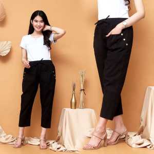 CELANA COTTON TWILL WANITA PREMIUM / UNIQLO PANTS TWILL / CELANA KOREA TERBARU / CELANA 7/9 MODEL TERBARU