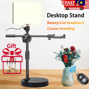 READY STOCK Mobile phone live stand LED fill light video recording desktop still life calligraphy and painting food overlooking