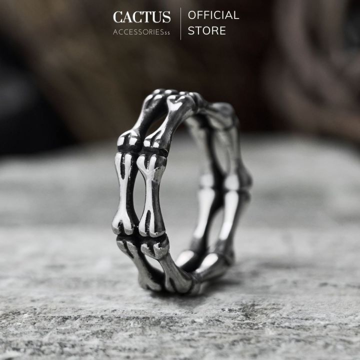 Nhẫn rune hoạ tiết xương , nhẫn nam nữ kiểu dáng độc lạ , nhẫn thép ...