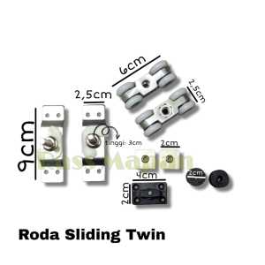 Roda Sliding Pintu Rumah Cocok Untuk 777 Interkey Muller Soligen Twin Roda Lipat