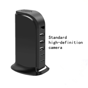 Wifi Hidden Spy Camera HD 1080P Wireless USB Charger Camera 5 Port USB Hub Nanny Cam Live Streaming Motion Detection APP Remote Control for Home Office Security