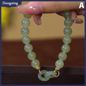 dongxing Mùa Hè Valentine Của Ngày Món Quà Tình Yêu Trái Tim Ngọc Bích Hạt Vòng Đeo Tay Quyến Rũ Cho Phụ Nữ Cô Gái Thời Trang Tự Nhiên Vòng Đeo Tay Để Yêu Đồ Trang Sức Quà Tặng