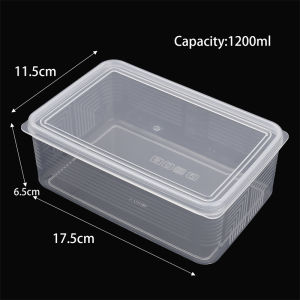 Dizoey 5PCS Refrigerator Storage Box Freezing Vegetable Fruit Fridge Organizer Freeze Meat Fresh-Keeping Box with Lid for Kitchen Storage