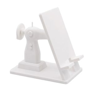 IIU Vintage Sewing Machine Phone Stand 3D Printed Hands-free Viewing Card Books Tablet Holder Lightweight Sturdy Plastic Phone Holder Figurine Home Decor