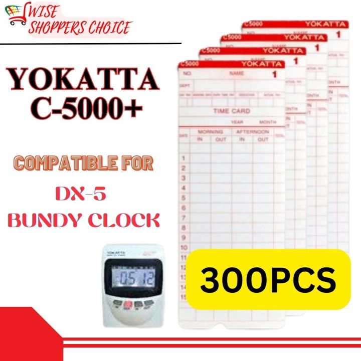 300 pcs of Punch Card, C5000+ Time Card, DTR Card, Bundy clock Dx-5 ...