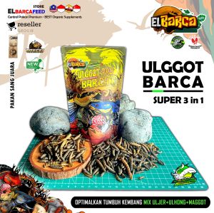 Pakan pelet ikan reptile ULGGOT PRO mix maggot ulhong uljer nutrisi gizi lengkap Super Growth