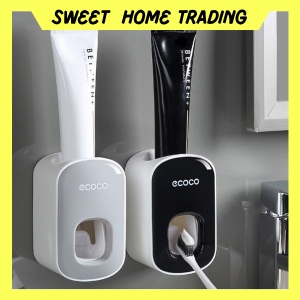 ECOCO Automated Wall Mounted Toothpaste Squeezer Automatic Toothpaste Squeezer Dispenser Household Toothpaste Dispenser Auto Squeezing Bathroom Ubat gigi dipenser 免打孔牙膏挤压器 牙膏器 挤牙膏
