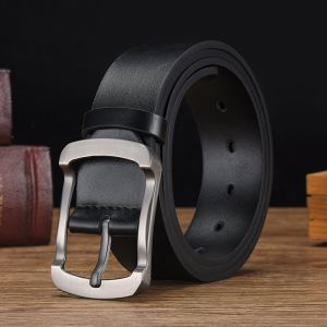 Belt Mens Cowhide Premium Pin Buckle Retro Fashion Casual Leather Jeans Mens Belt Waist Seal Mens Spot
