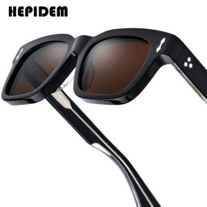 HEPIDEM Acetate Polarized Sunglasses for Men Famous Brand Designer Thick Big Size Square Sun Glasses Women gm y2k MZEPHIRINI-T
