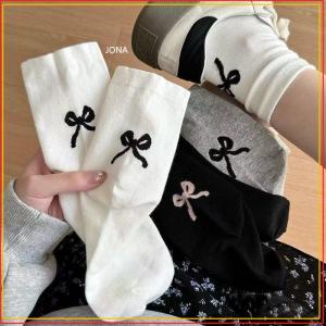 5/10 Pairs New Korean Cute Socks Ankle Ribbon Mid-calf Socks. Womens/ Girls Socks. Ribbon At the Back.