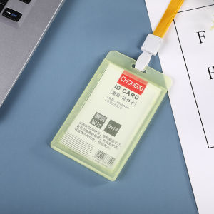 Name Tag ID Card Holder Transparant Simple Gantungan Kartu 2 Sisi HM028 - KMS