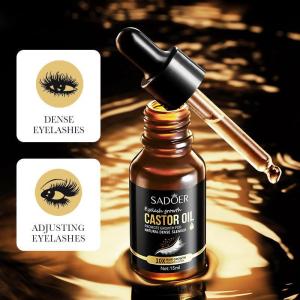 7 Days Fast Growth Eyelash Growth Castor Oil Eyebrow Regrowth Essential Oil Hair Care Effective Natural Dense Eyelash Grower Serum 15ml