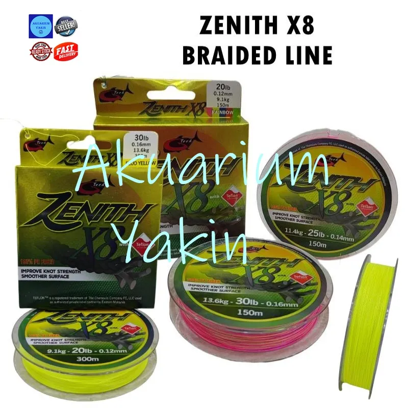 4077 G-TECH 150M / 300M ZENITH X8 SW BRAIDED FISHING LINE