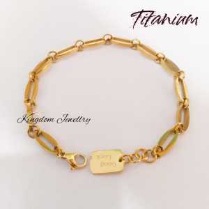 Premium Quality Gelang Tangan Titanium Good Luck Cantik dan elegan tidak gampang pudar dan hitam anti karat selamanya Gelang tangan paperclip jumbo #gelangtanganwanita #anting #kalungwanita #perhiasanwanita #gold #emas