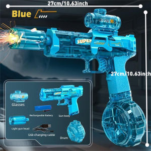 Electric water gun large-capacity continuous fire-breathing bared water gun outdoor water play gun toys