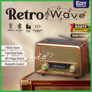 【NEW】Classic Solar Rechageable Radio FM AW SW Wireless Bluetooth Speaker USB TF MP3 Player High Quality Bass Vintage With Remote