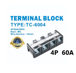 TERMINAL BLOCK TB 6004 ( 60A 4Pole) Terminal Blok 4P 60A