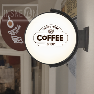 Custom 360 Rotating Light Box Led Sign Outdoor Business Acrylic Signage Illuminated Signboard Waterproof House Shop Logo