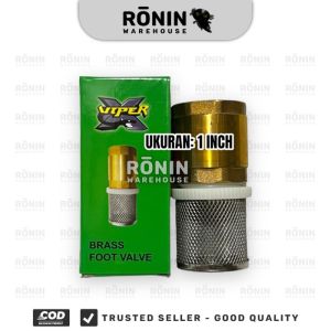 Foot Klep Kuningan 3/4 1 inch Foot Valve Saringan Tusen Pompa VIPER