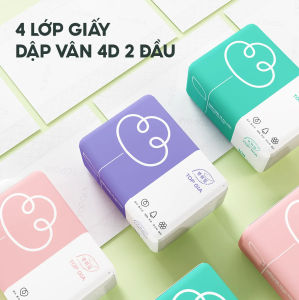 giấy ăn 3 màu Topgia ( thùng 16 bịch )