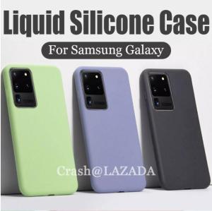 CrashStar Solid Color Silicone Soft Shockproof Phone Case For Samsung Galaxy S24 Ultra S23 + S22 S21 Plus Note 20 Ultra Fashion Simple Phone Cover Casing Shell With Velvet Inside