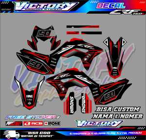 STRIPING VARIASI SEMI DECAL CRF 150 L CUSTOM NAMA  / STIKER CUSTOM HONDA CRF15OL SEMI DECAL CUSTOM