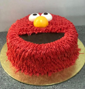 [Birthday Cake] Elmo Cake / Cookie Monster Cake / Sesame Street Cake Large 9 inch [Halal Cake] Premium Birthday Cake / Premium Custom Cake / Pandan Cake / Lapis Surabaya / Red Velvet
