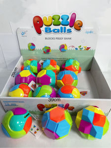 KTPH 1pc. Colorful puzzle balls coinbank toys(Random dsgn)